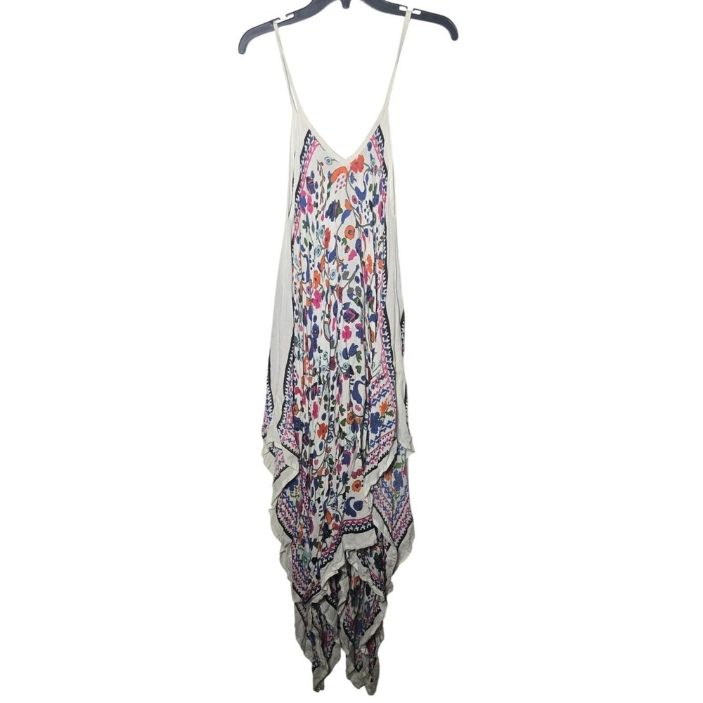 Accessory St. Floral Paisley Asymmetrical Dress O/S One Size Boho Flowy Summer